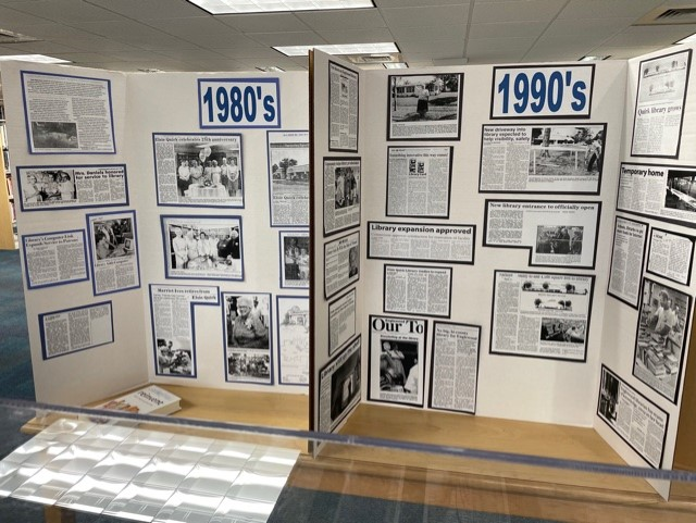 Display Boards on the History of Elsie Quirk Library
